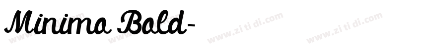 Minimo Bold字体转换